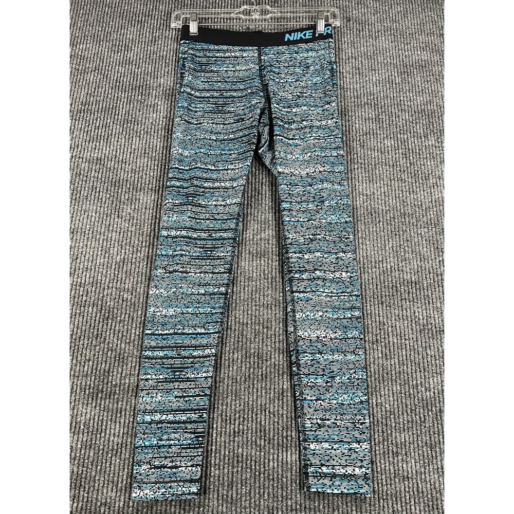 Nike Pro Dri-FIT Pants Womens Small Patterned Athletic Leggings 683713-407